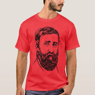 T-shirts Retrato de Henry David Thoreau