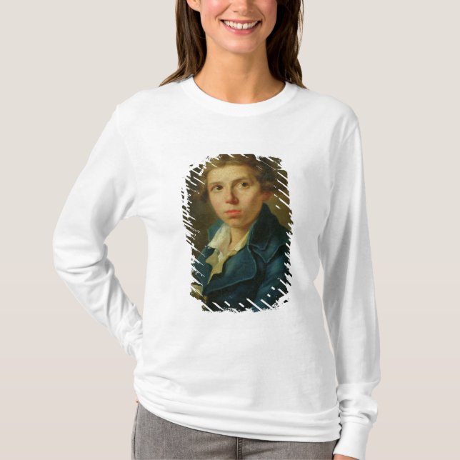 T-shirts Retrato de Jacques-Louis David como uma juventude (Frente)