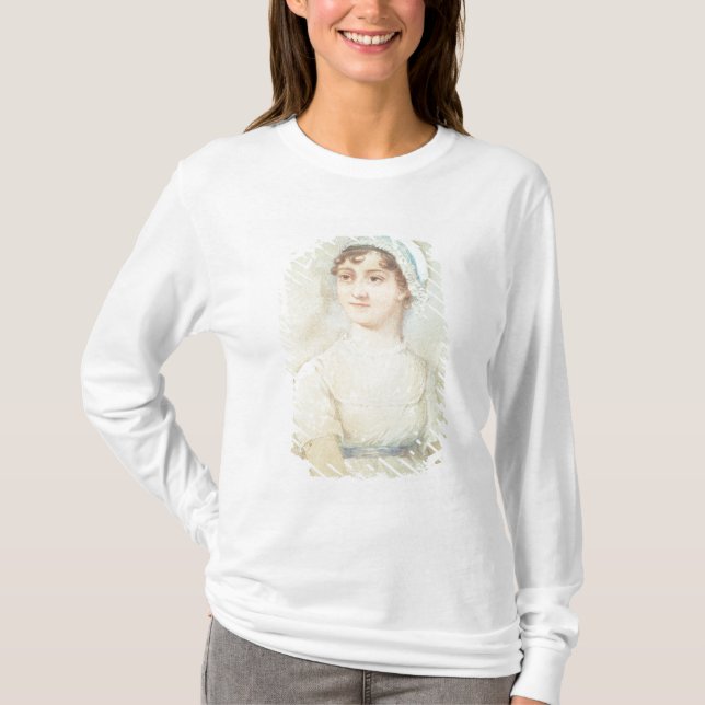 T-shirts Retrato de Jane Austen (Frente)