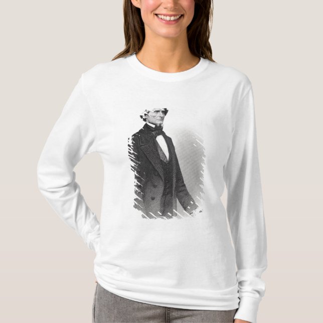 T-shirts Retrato de Jefferson Davis (Frente)