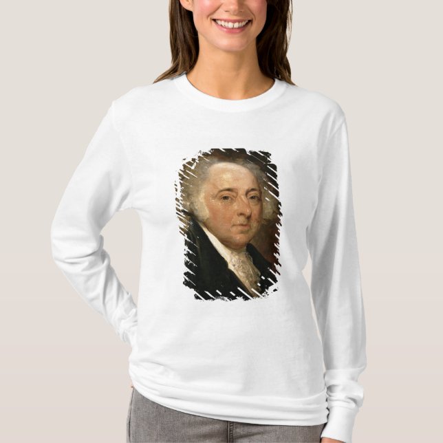T-shirts Retrato de John Adams (Frente)