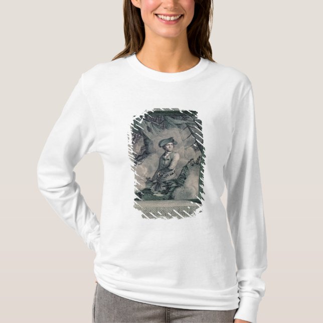 T-shirts Retrato de John Paul Jones (Frente)