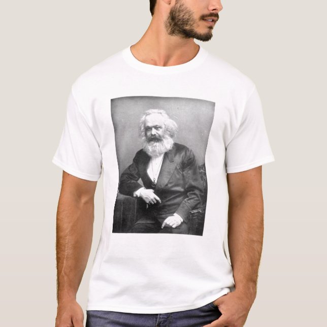 T-shirts Retrato de Karl Marx (Frente)