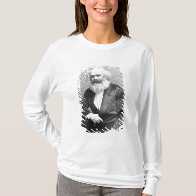 T-shirts Retrato de Karl Marx (Frente)