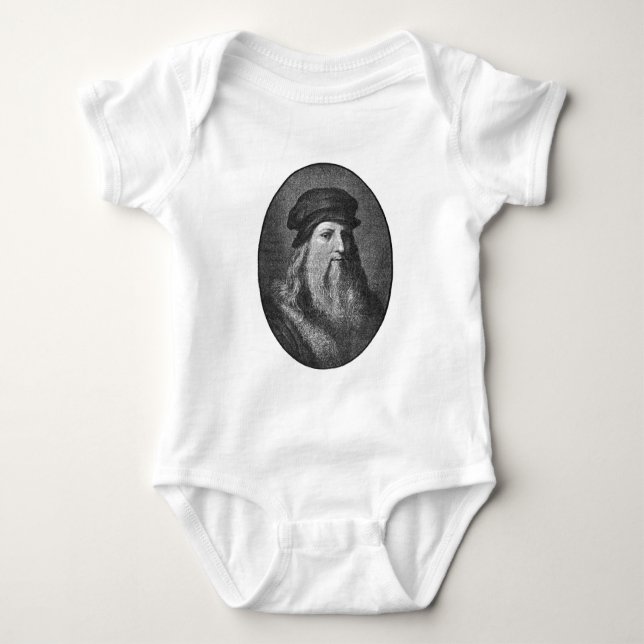 T-shirts Retrato de Leonardo da Vinci (Frente)