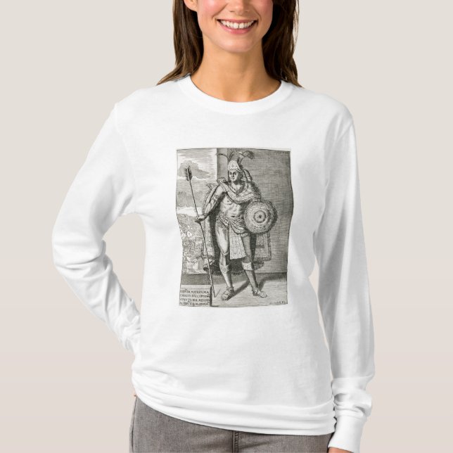 T-shirts Retrato de Montezuma II (Frente)