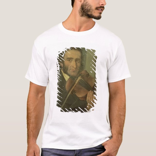 T-shirts Retrato de Niccolo Paganini (Frente)