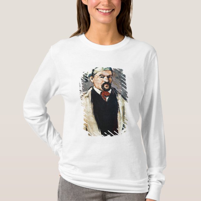 T-shirts Retrato de Paul Cezanne | de um homem em um boné (Frente)