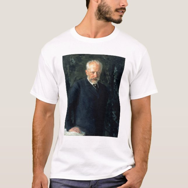 T-shirts Retrato de Piotr Ilyich Tchaikovsky (Frente)