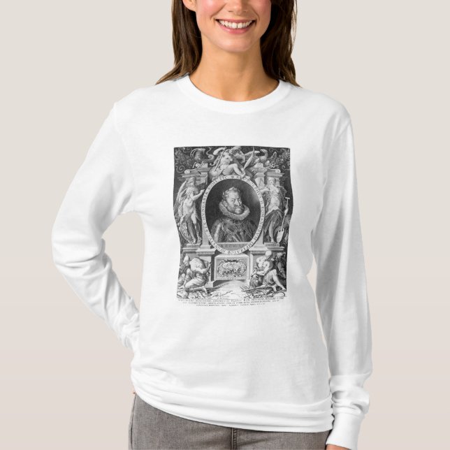 T-shirts Retrato de Rudolph II (Frente)
