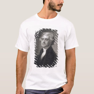 T-shirts Retrato de Thomas Jefferson, gravado pelo Br de