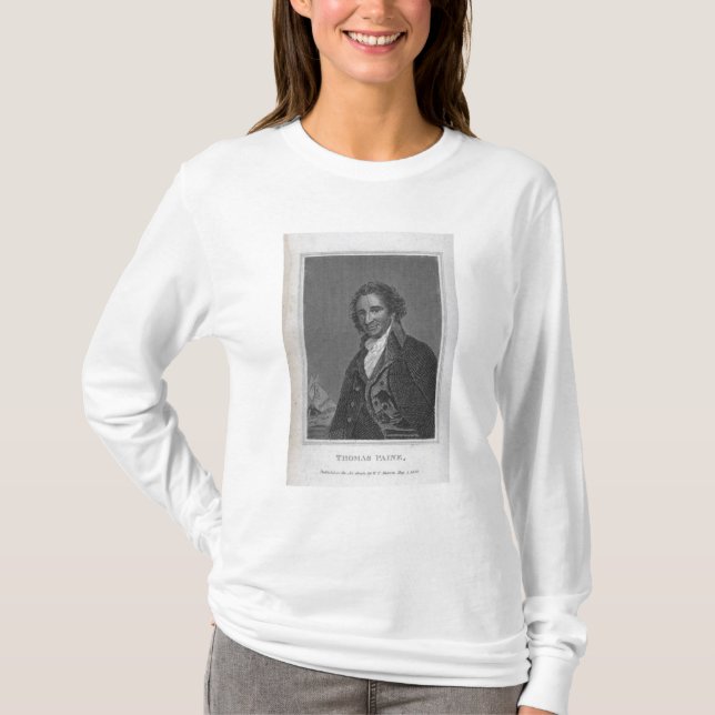 T-shirts Retrato de Thomas Paine do volume mim (Frente)