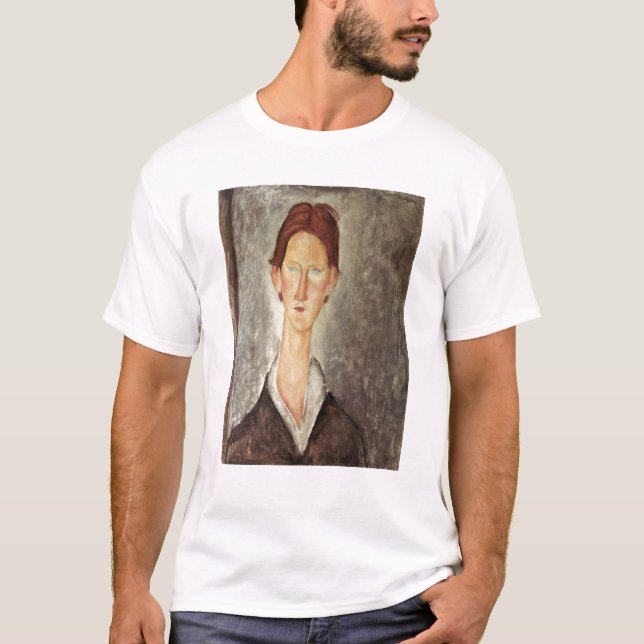 T-shirts Retrato de um estudante, c.1918-19 (Frente)