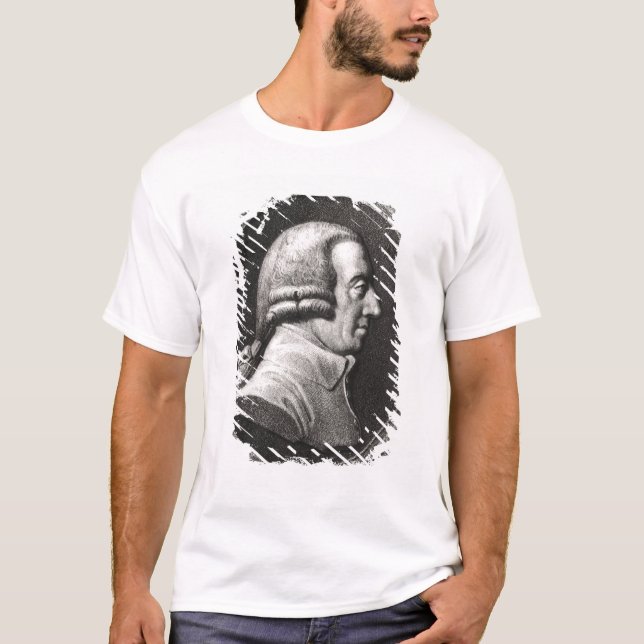 T-shirts Retrato de um medalhão de Adam Smith (Frente)