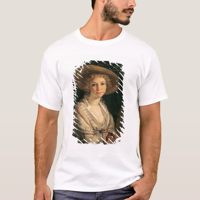 T-shirts Retrato de uma jovem mulher (Frente)