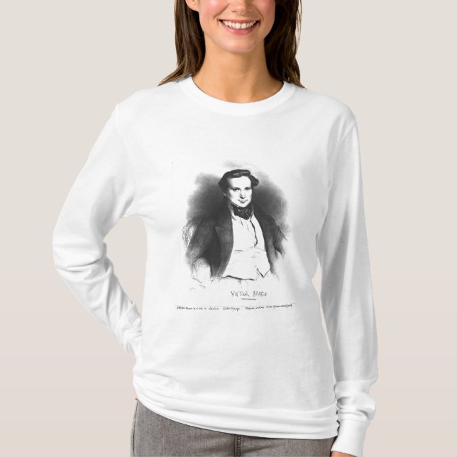 T-shirts Retrato de Victor Hugo (Frente)