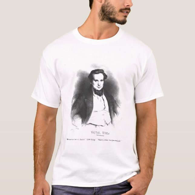 T-shirts Retrato de Victor Hugo (Frente)