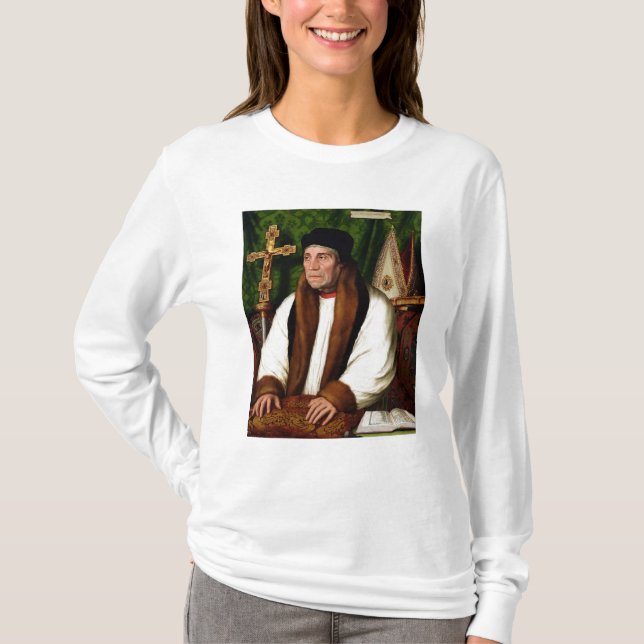 T-shirts Retrato de William Warham (Frente)