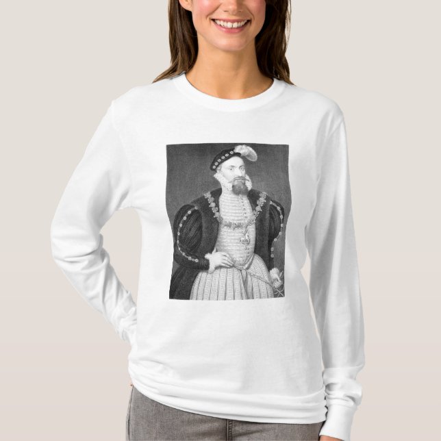 T-shirts Retrato do cinza de Henry (Frente)