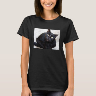 T-shirts Retrato do gato preto