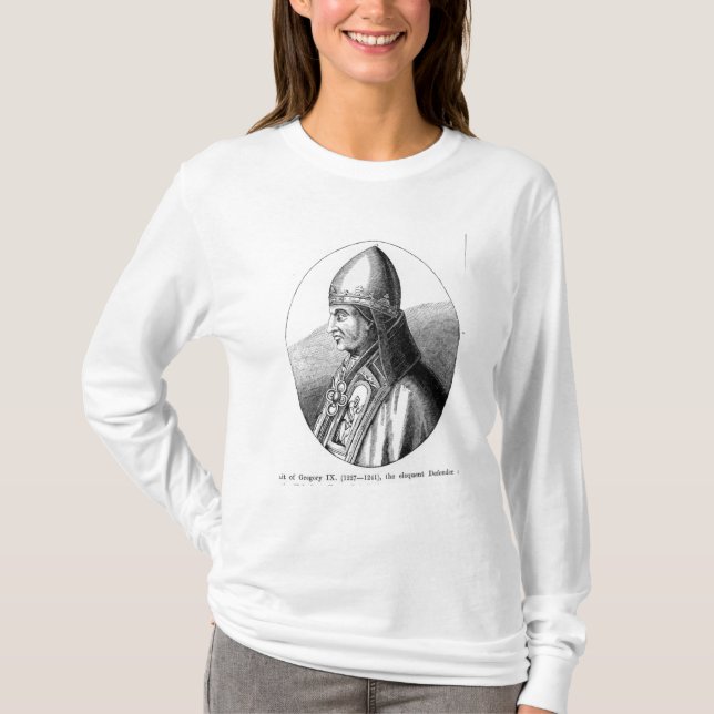 T-shirts Retrato do papa Gregory IX (Frente)