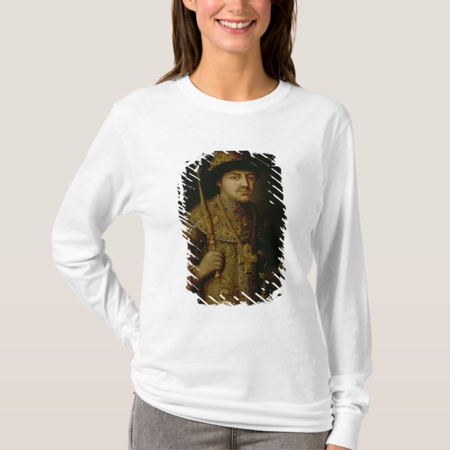 T-shirts Retrato do Tsar Fyodor III Alexeevich (Frente)