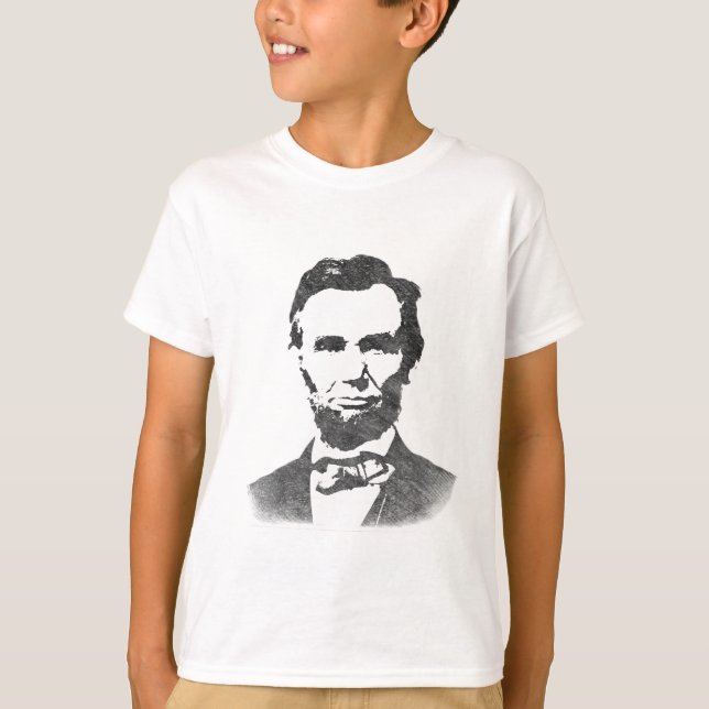 T-shirts Retrato do vintage de Abraham Lincoln (Frente)
