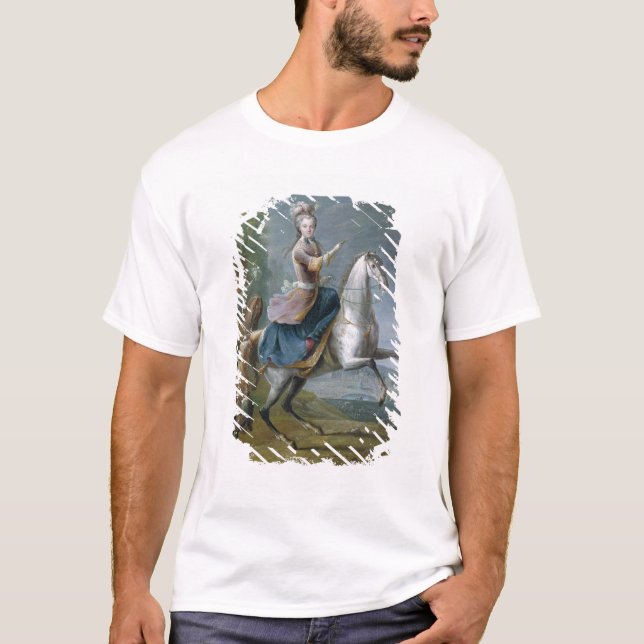 T-shirts Retrato equestre de Maria Leszczynska (Frente)