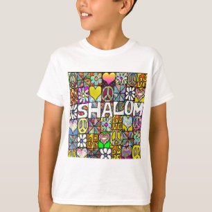 T-shirts Retro 60s Psicodélico Shalom LOVE
