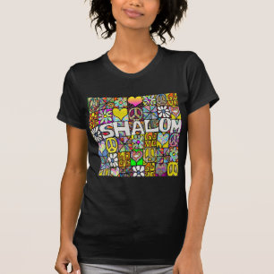 T-shirts Retro anos 60 Psicodélico Shalom AMOR
