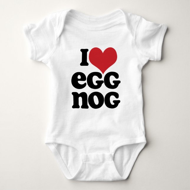 T-shirts Retro I Love Eggnog Baby (Frente)