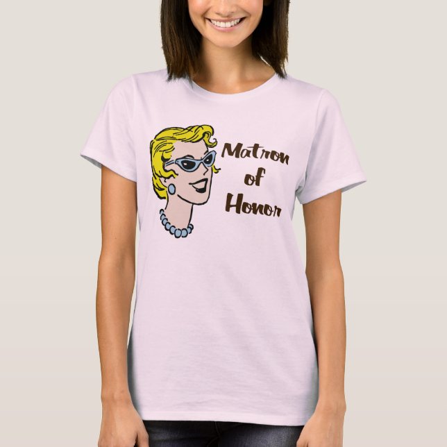 T-shirts Retro Matron Of Honor (Frente)