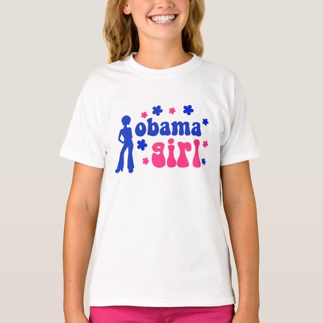 T-shirts Retro Obama Girl (Frente)