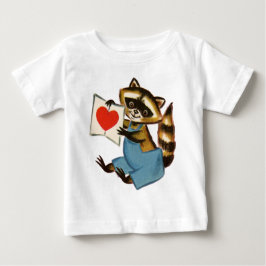 T-shirts Retro Raccoon Dia dos Namorados