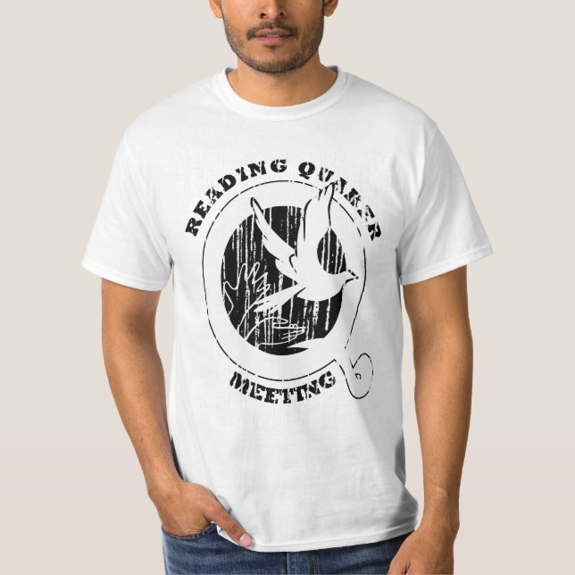 T-shirts Reunião gasta do quacre da leitura (Frente)