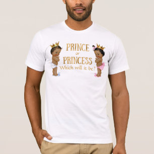 T-shirts Revelação de Gênero Príncipe Princesa Étnico