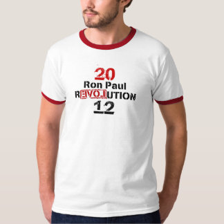 T-shirts Revolução 2012 de Ron Paul atrasada