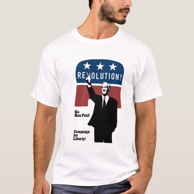 T-shirts Revolução de Ron Paul! (Frente)