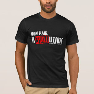 T-shirts Revolução de Ron Paul - esperança para América