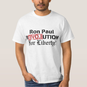 T-shirts Revolução de Ron Paul para a liberdade!