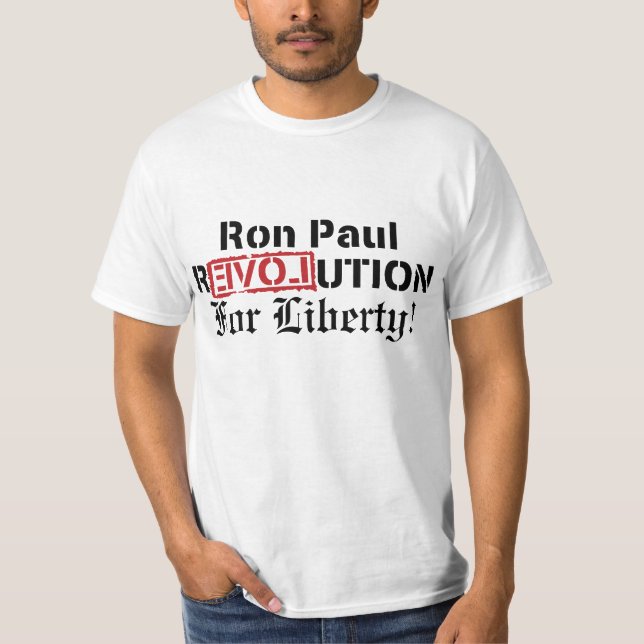 T-shirts Revolução de Ron Paul para a liberdade! (Frente)