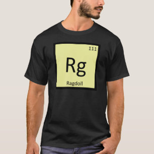 T-shirts Rg - Química do Gato Ragdoll Tabela Periódica Elem