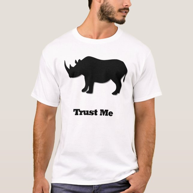 T-shirts Rhino Trust Me Black (Frente)