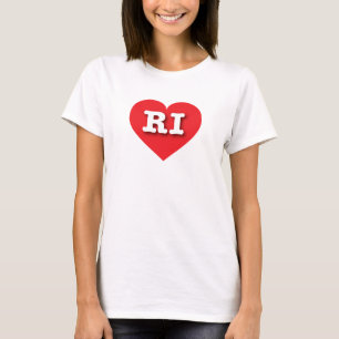 T-shirts Rhode Island Red Heart - Eu adoro RI