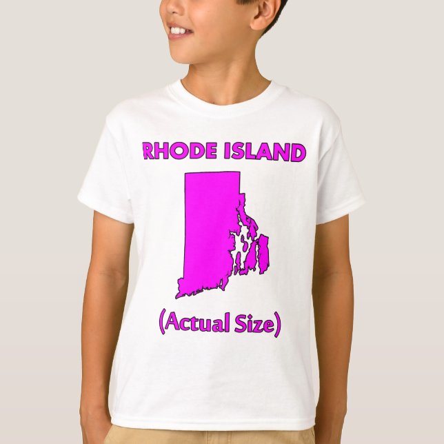T-shirts Rhode Island - Tamanho Real (Frente)
