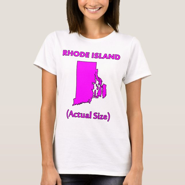 T-shirts Rhode Island - Tamanho Real (Frente)