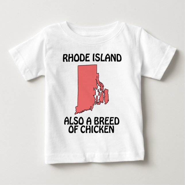 T-shirts Rhode Island - Também uma Raça de Galinha (Frente)