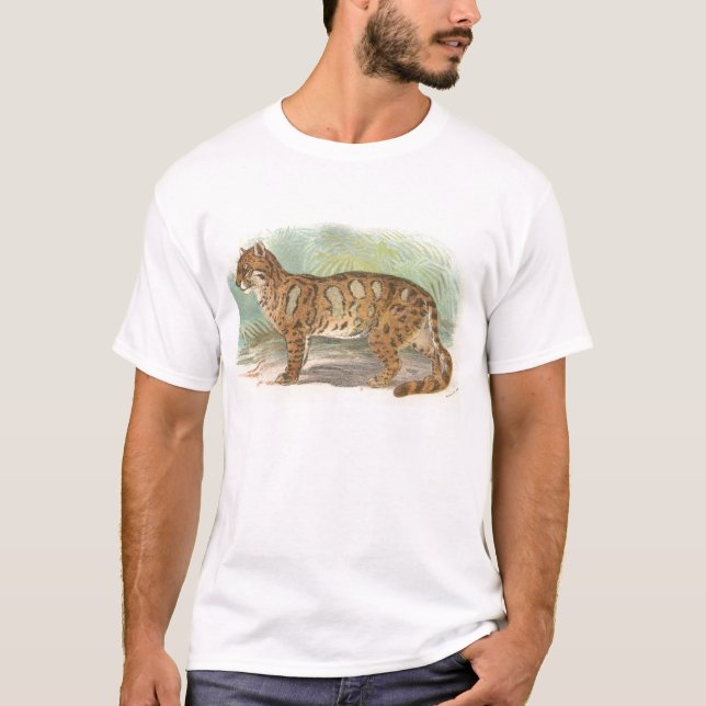 T-shirts Richard Lydekker - leopardo nublado (Frente)