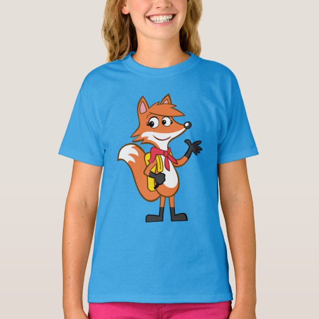 T-shirts Rick Ranger | Escarlett Fox Waving (Frente)