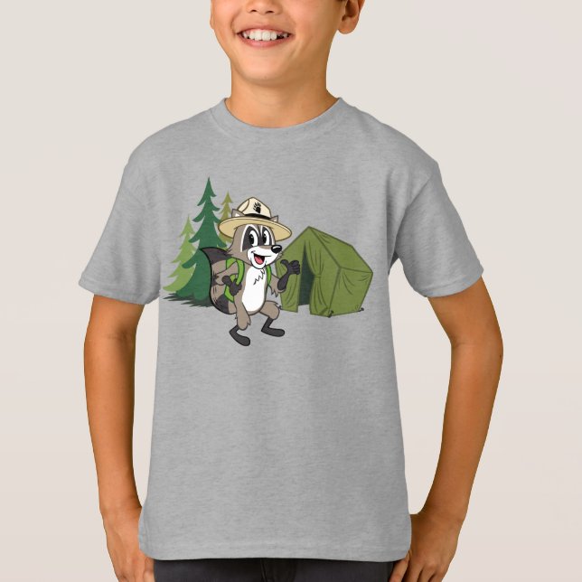 T-shirts Rick Ranger | Excelente American Campout — Tent (Frente)